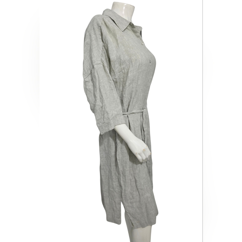 Tahari 100 % Linen Midi Shirt Dress XL NWT - Picture 7 of 14